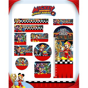 Arquivo Etiqueta Escolar Mickey Aventuras Sobre Rodas