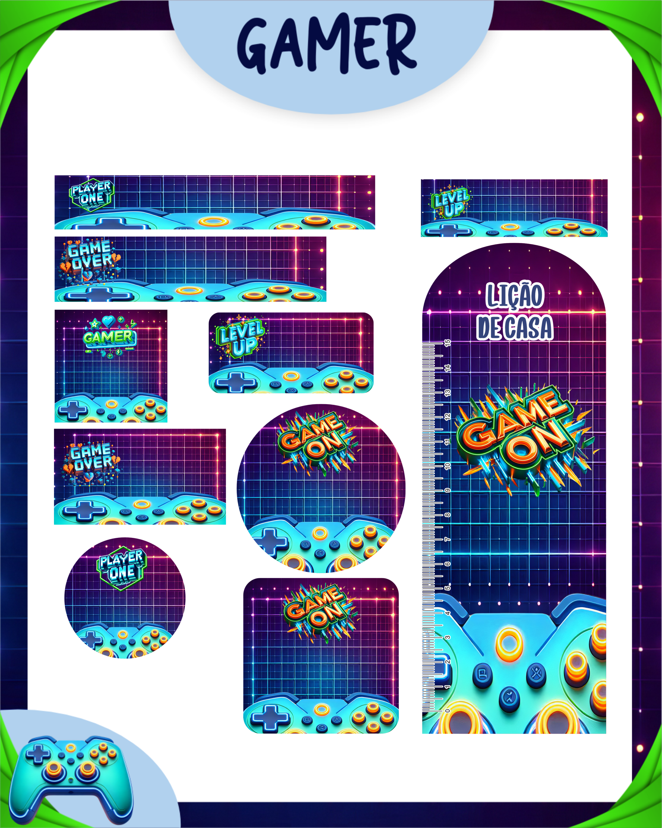 Arquivo Etiqueta Escolar Gamer 1
