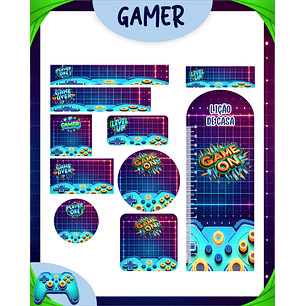 Arquivo Etiqueta Escolar Gamer