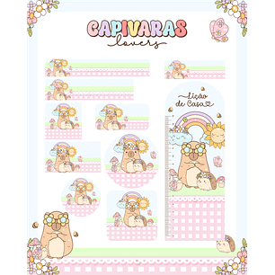 Arquivo Etiqueta Escolar Capivara Lovers