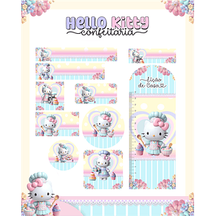 Arquivo Etiqueta Escolar Hello Kitty Confeitaria