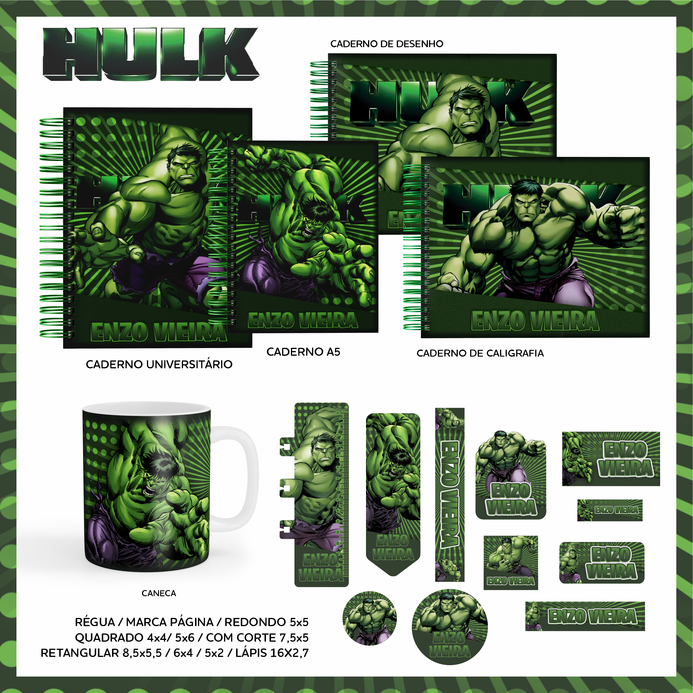 Arquivo Encadernação Escolar Hulk  1