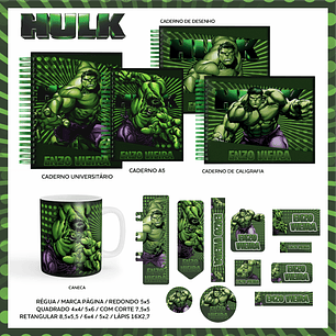 Arquivo Encadernação Escolar Hulk 