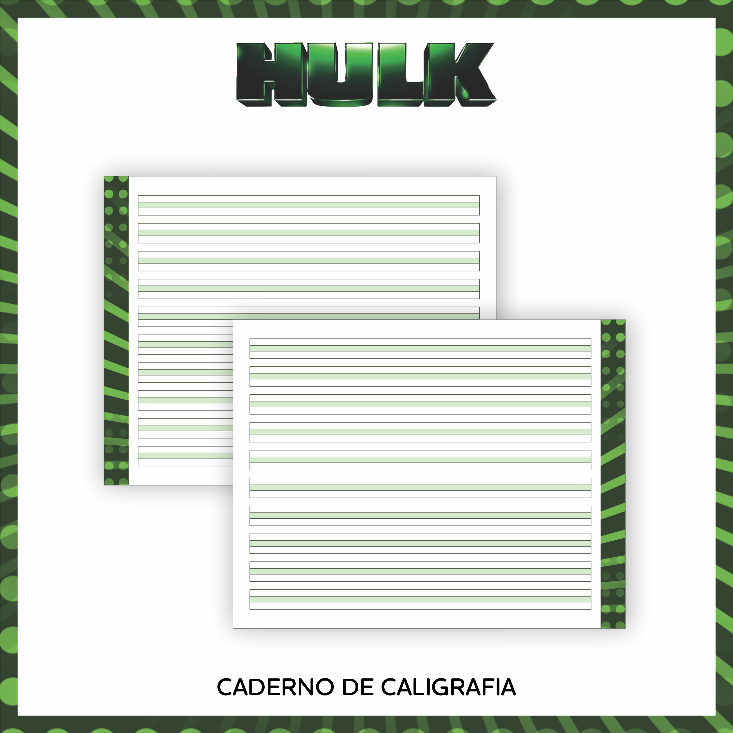Arquivo Encadernação Escolar Hulk  3