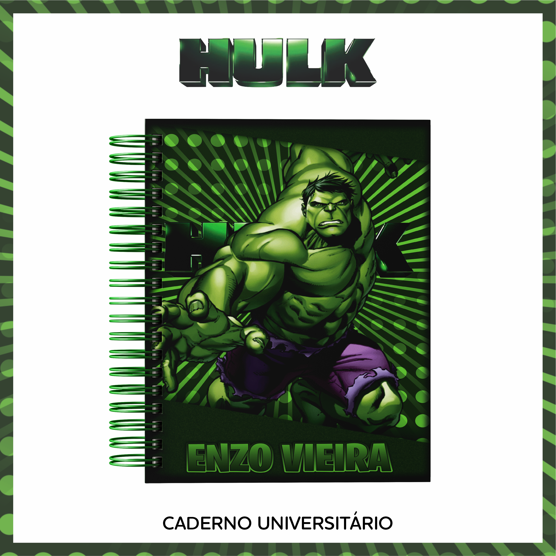 Arquivo Encadernação Escolar Hulk  5
