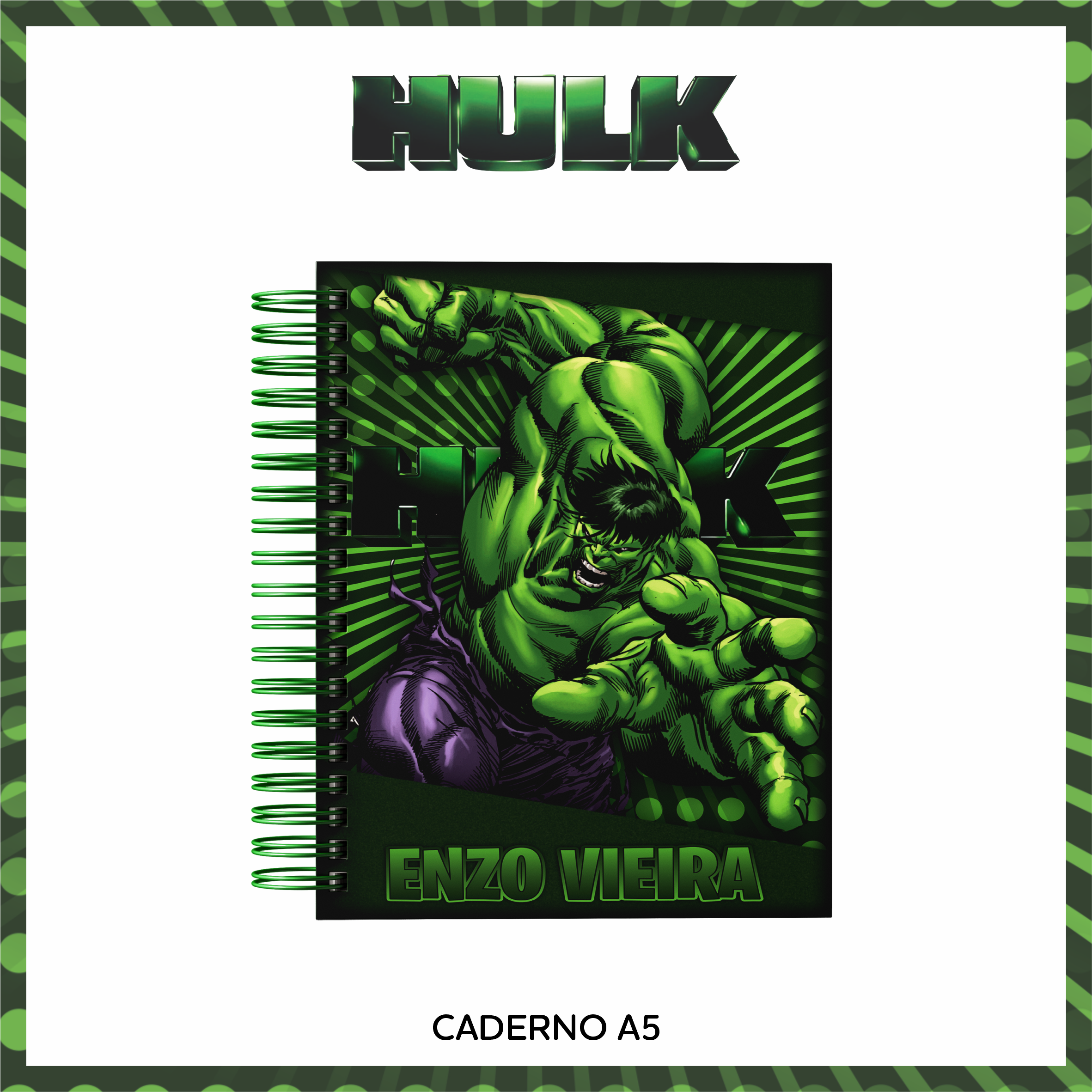 Arquivo Encadernação Escolar Hulk  8
