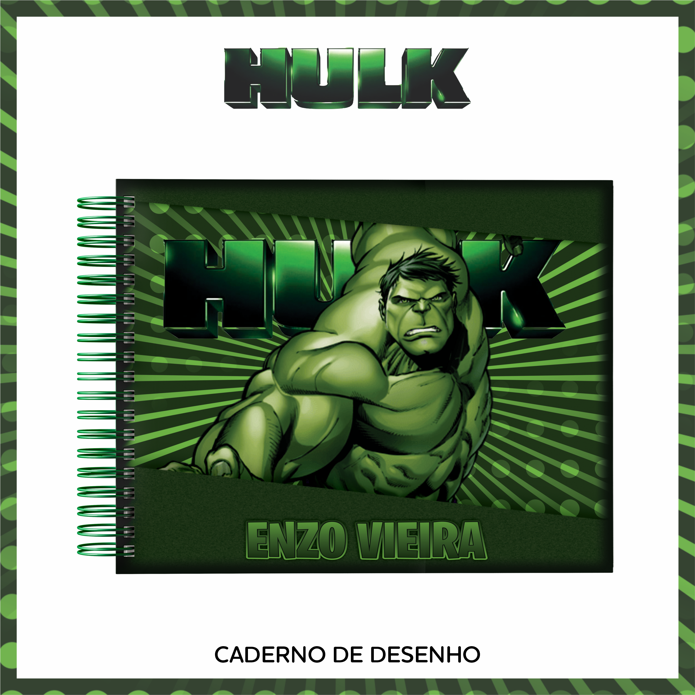 Arquivo Encadernação Escolar Hulk  10