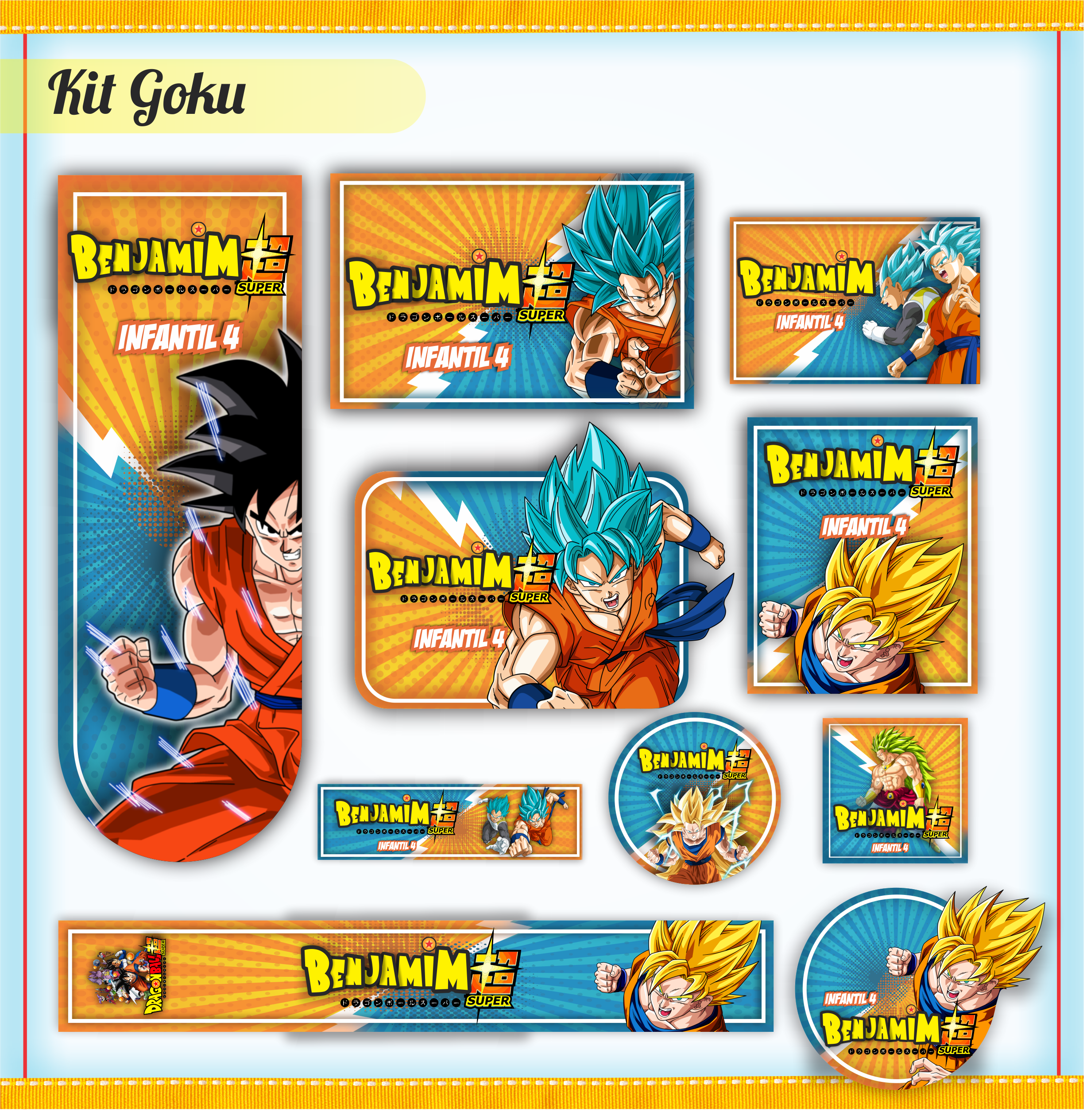 Arquivo Etiqueta Escolar Dragon Ball Z 1