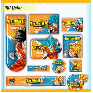 Arquivo Etiqueta Escolar Dragon Ball Z