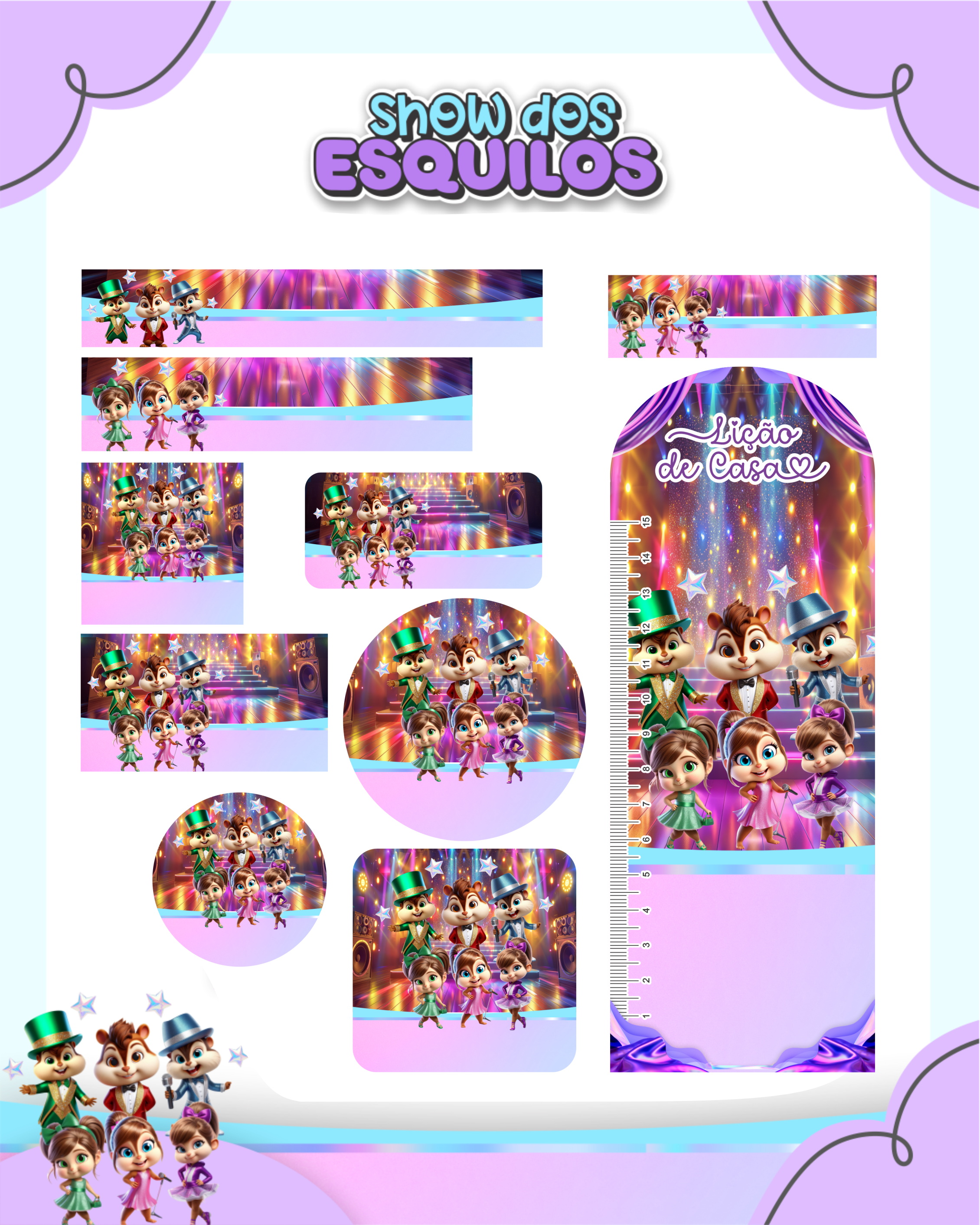 Arquivo Etiqueta Escolar Show dos Esquilos  1