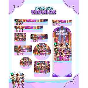 Arquivo Etiqueta Escolar Show dos Esquilos 