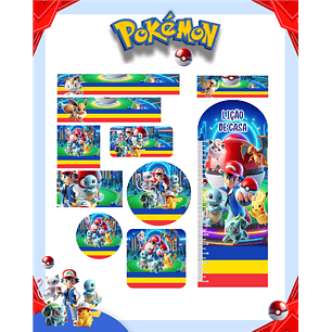 Arquivo Etiqueta Escolar Pokémon