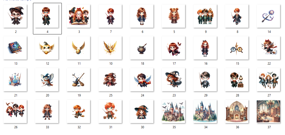 Arquivo Kit Digital Harry Potter Cute 2