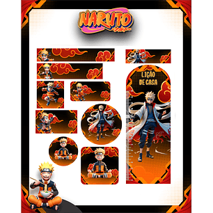 Arquivo Etiqueta Escolar Naruto