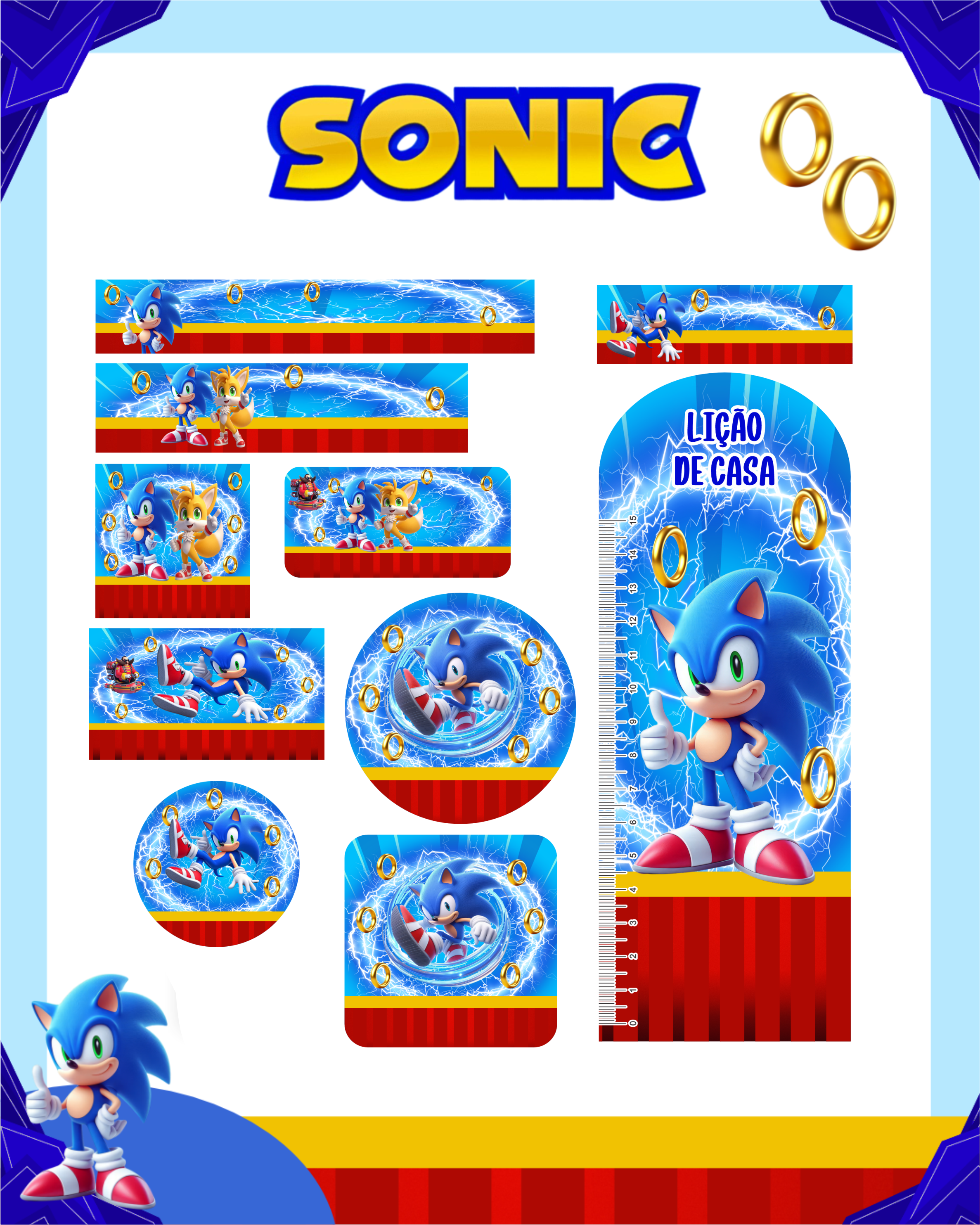 Arquivo Etiqueta Escolar Sonic 1