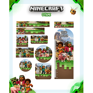 Arquivo Etiqueta Escolar Minecraft