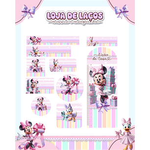 Arquivo Etiqueta Escolar Minnie e Margarida Loja de Laços