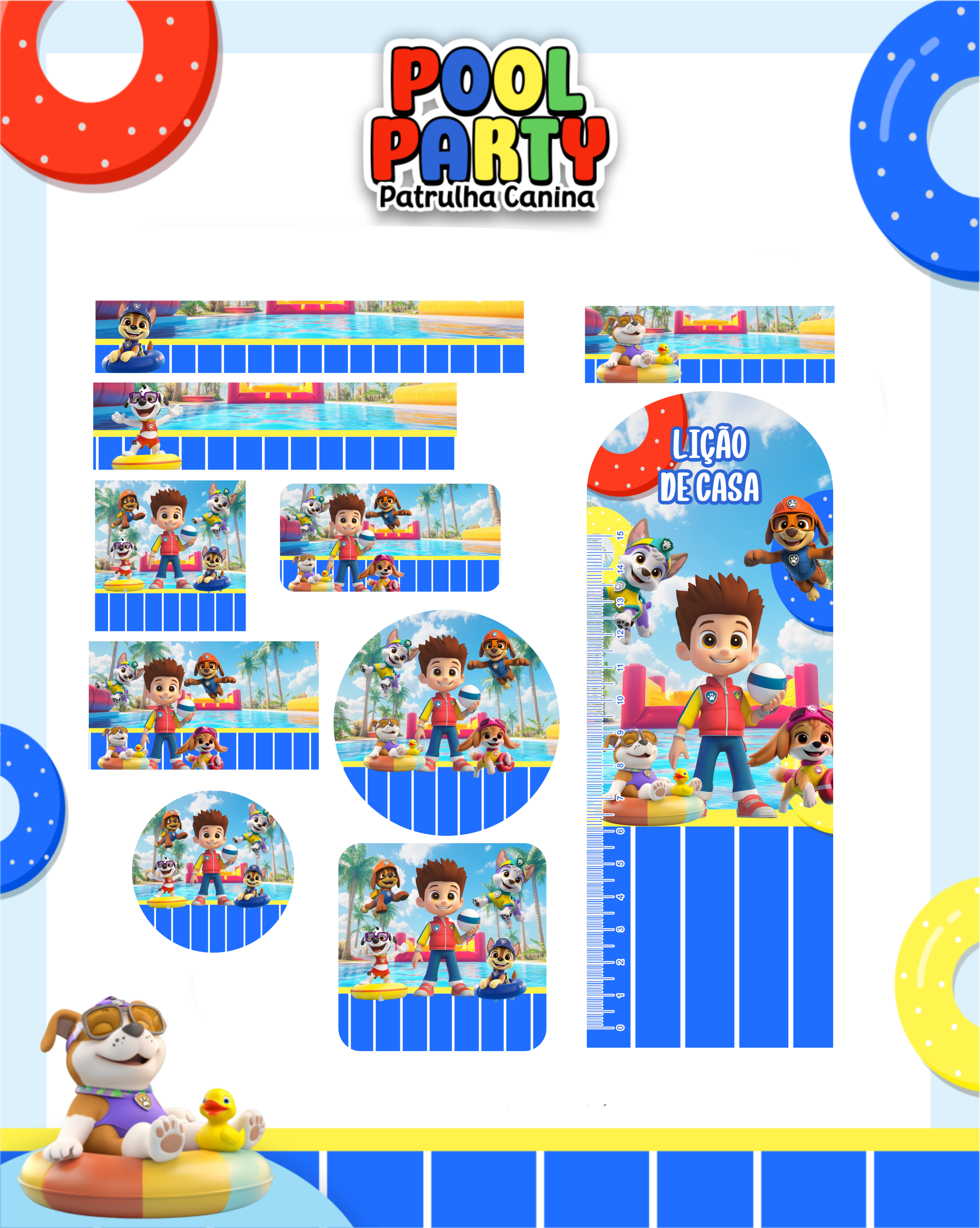 Arquivo Etiqueta Escolar Patrulha Canina Pool Party 1