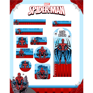 Arquivo Etiqueta Escolar Homem Aranha