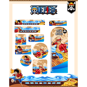 Arquivo Etiqueta Escolar One Piece