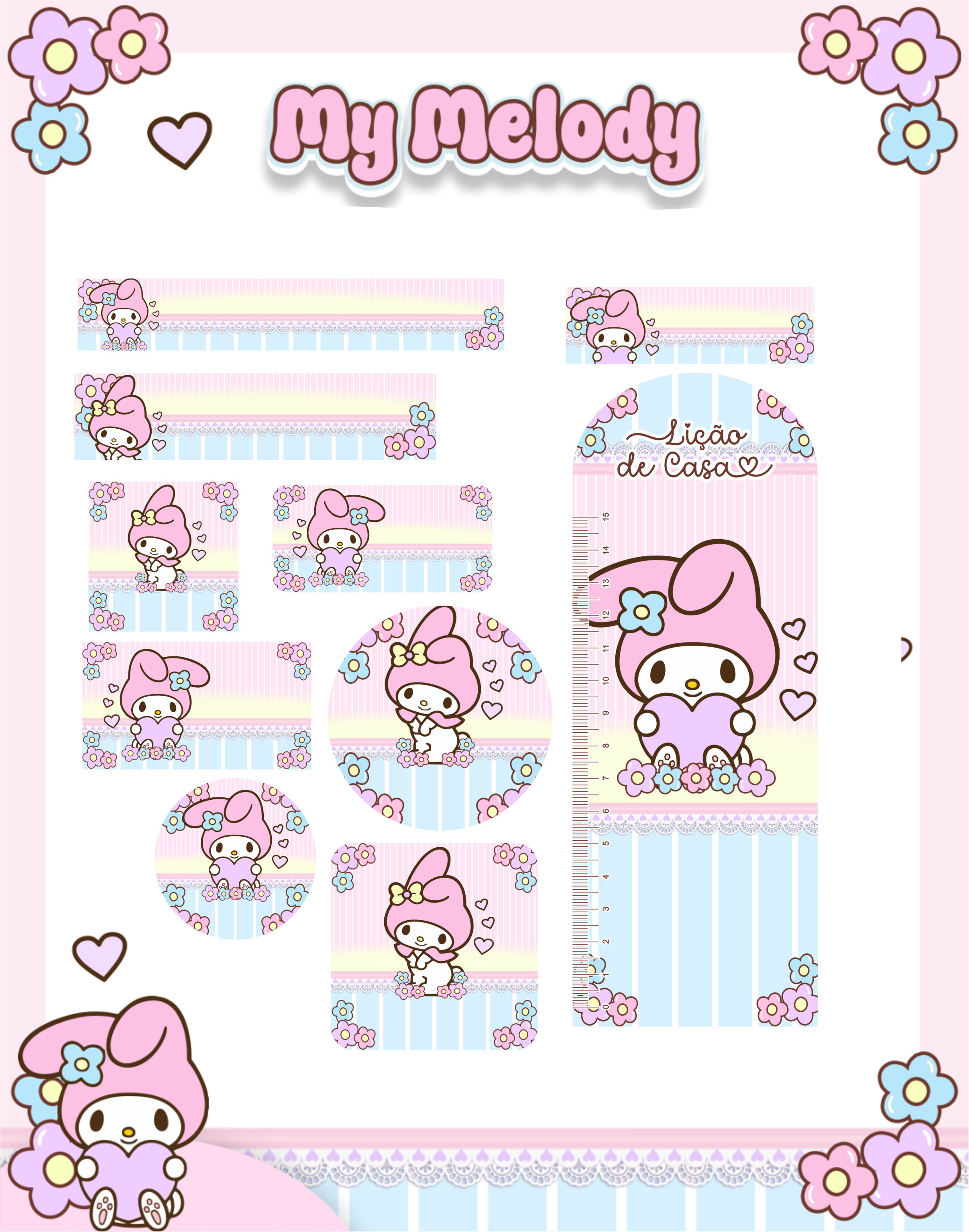 Arquivo Etiqueta Escolar My Melody 1