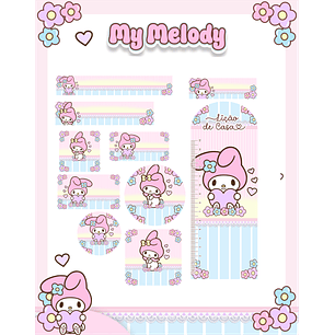 Arquivo Etiqueta Escolar My Melody
