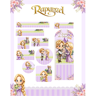 Arquivo Etiqueta Escolar Enrolados Rapunzel