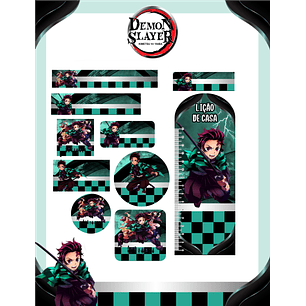 Arquivo Etiqueta Escolar Demon Slayer