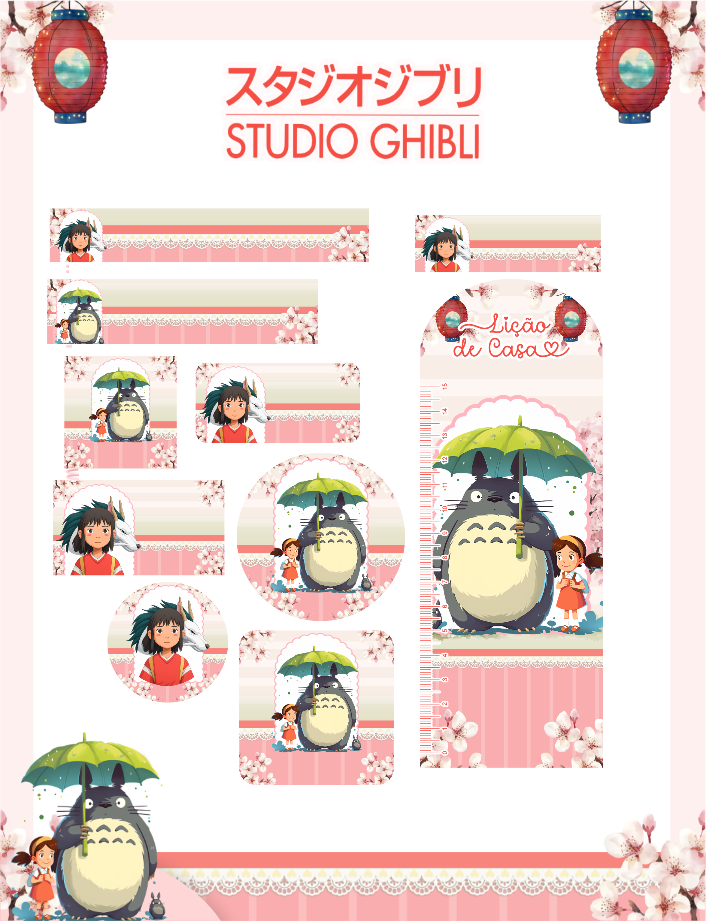 Arquivo Etiqueta Escolar Studio Ghibli 1