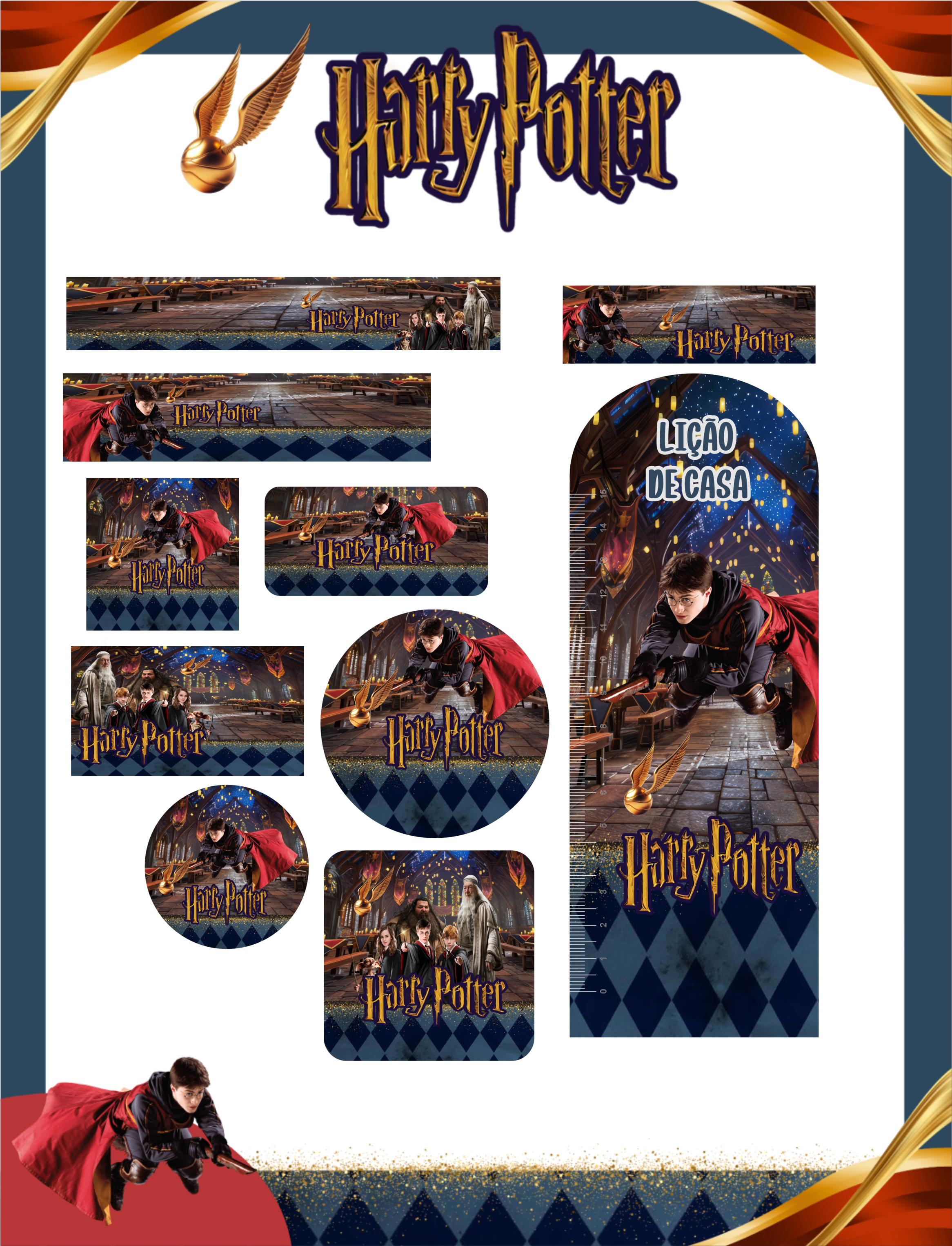 Arquivo Etiqueta Escolar Harry Potter 1