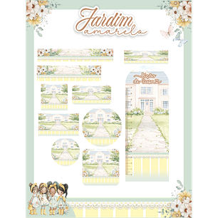 Arquivo Etiqueta Escolar Jardim Amarelo