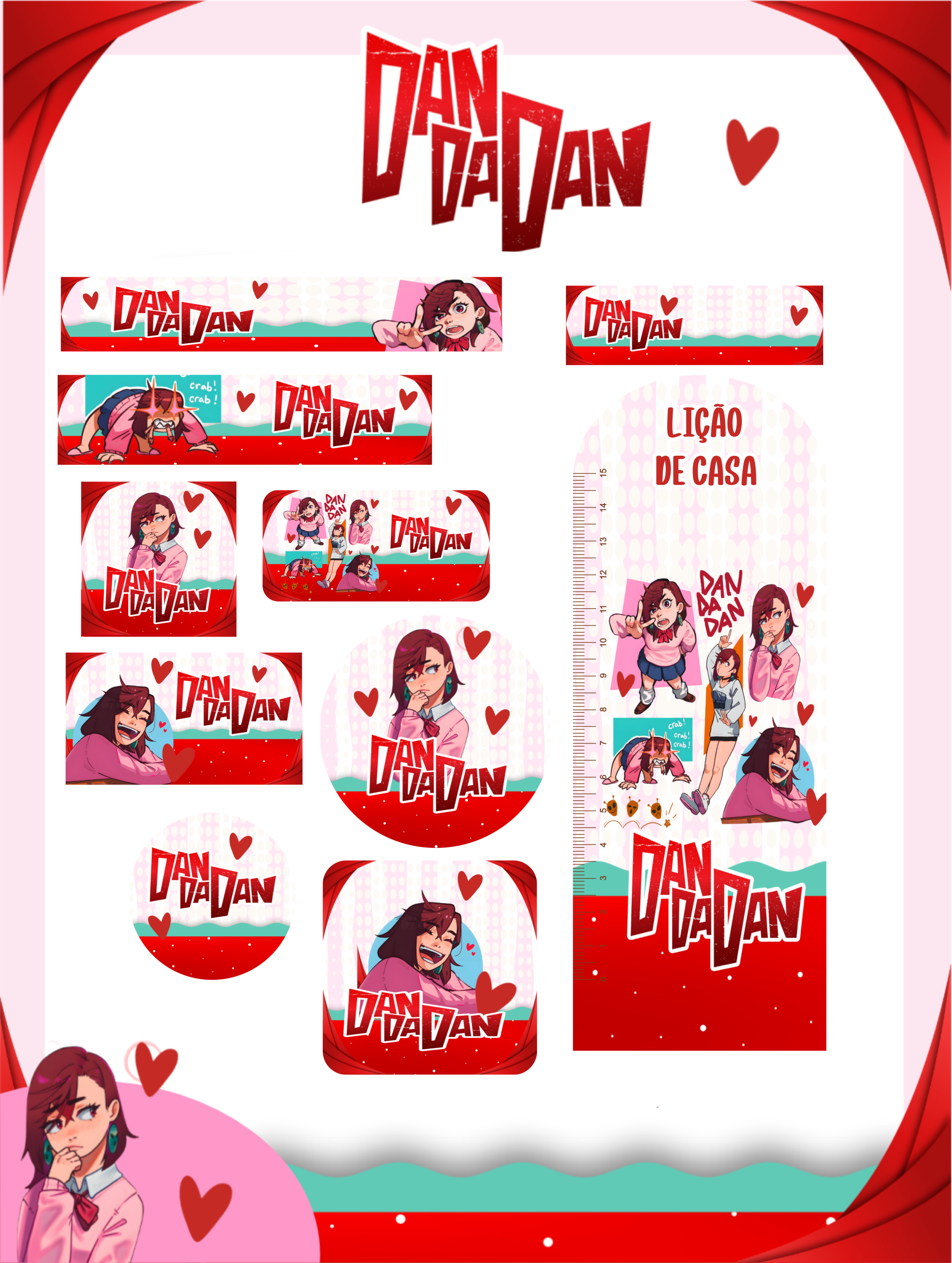 Arquivo Etiqueta Escolar Dandadan 1