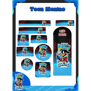 Arquivo Etiqueta Escolar Teen Menino