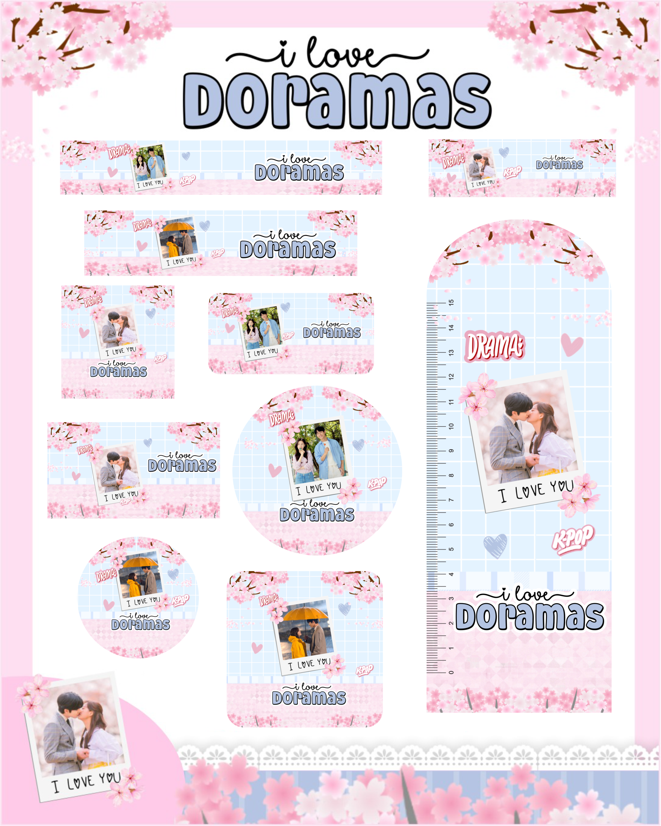 Arquivo Etiqueta Escolar I Love Doramas 1