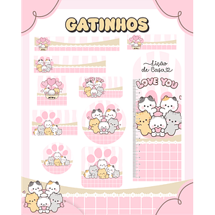 Arquivo Etiqueta Escolar Gatinhos