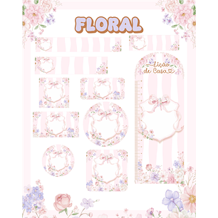 Arquivo Etiqueta Escolar Floral 