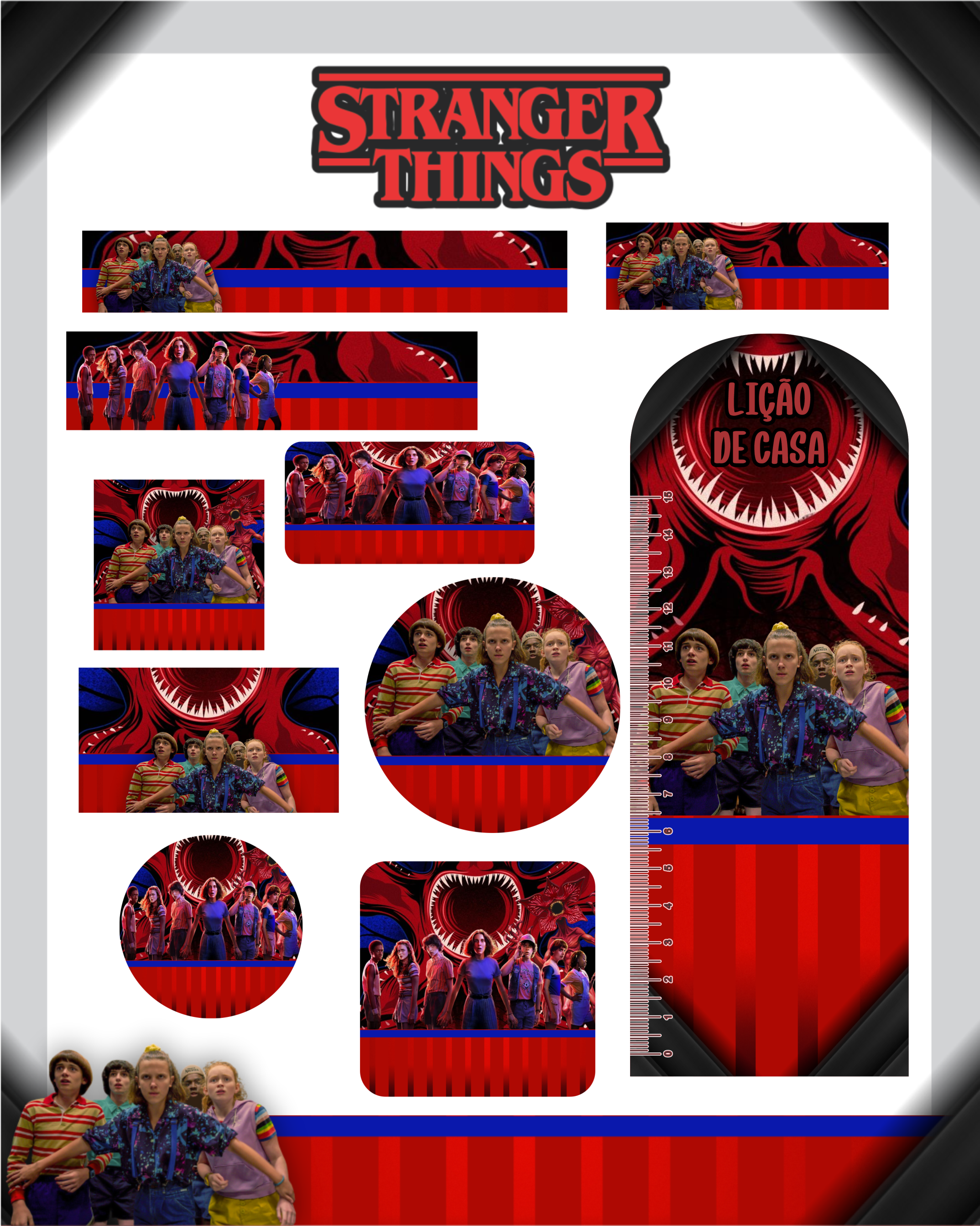 Arquivo Etiqueta Escolar Stranger Things 1