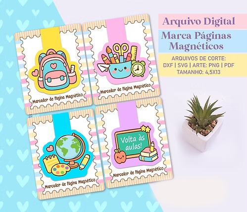 Arquivo Marca Páginas Magnético Volta ás Aulas 1