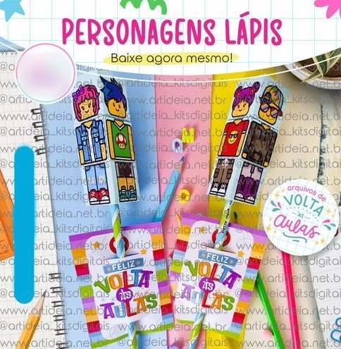 Arquivo Card Lápis Lego Volta ás Aulas  1