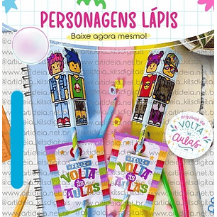 Arquivo Card Lápis Lego Volta ás Aulas 