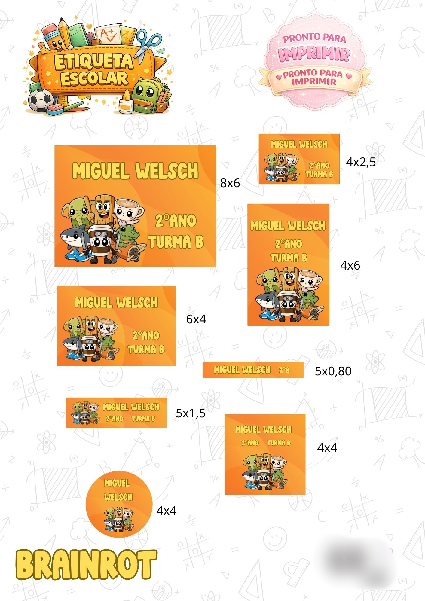 Arquivo Etiqueta Escolar Brainrot  1