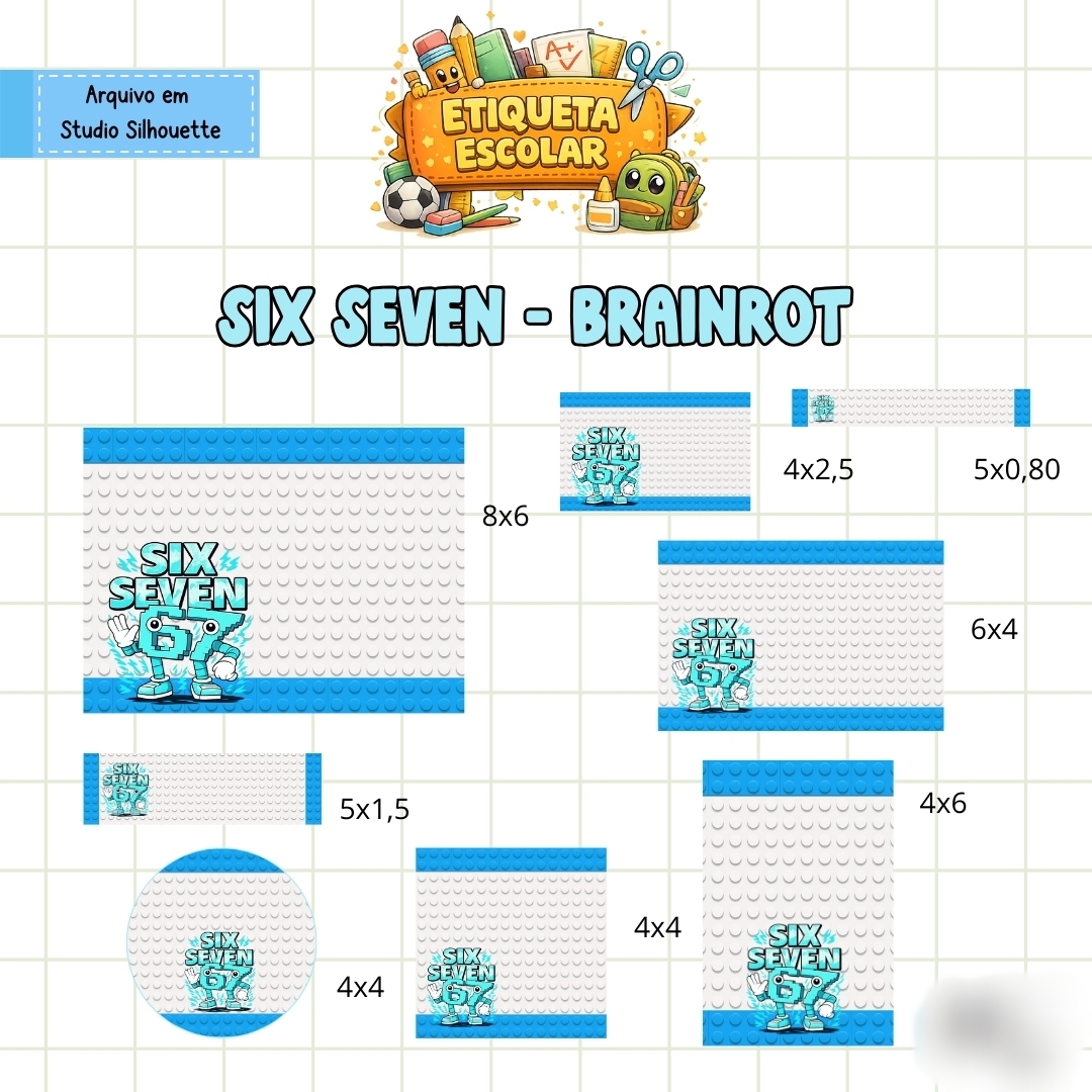 Arquivo Etiqueta Escolar Six Seven  1