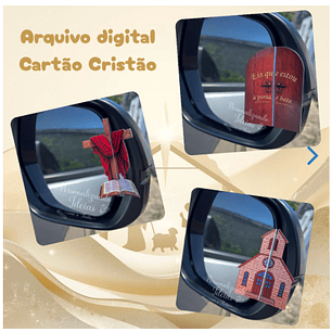Arquivo de Corte Cartão Retrovisor Cristão