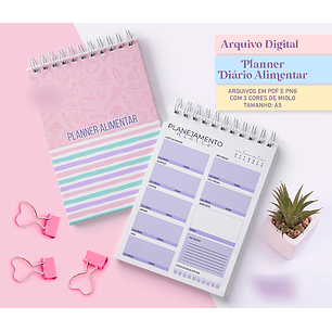 Arquivo Digital Planner Diário Alimentar 