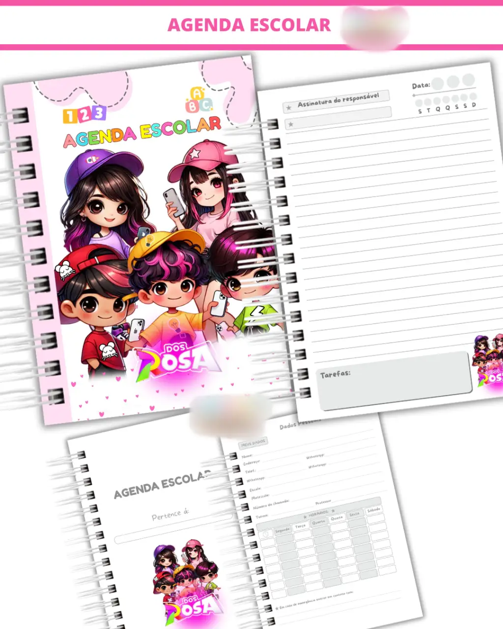 Arquivo Agenda Escolar Dos Rosa 1