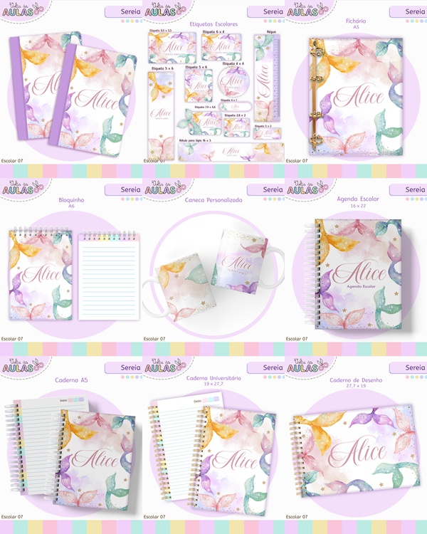 Arquivo Encadernação Escolar Sereia 1