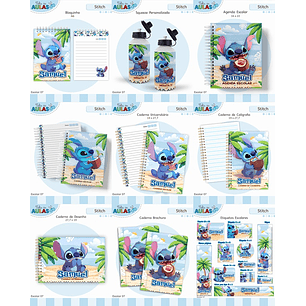 Arquivo Encadernação Escolar Stitch