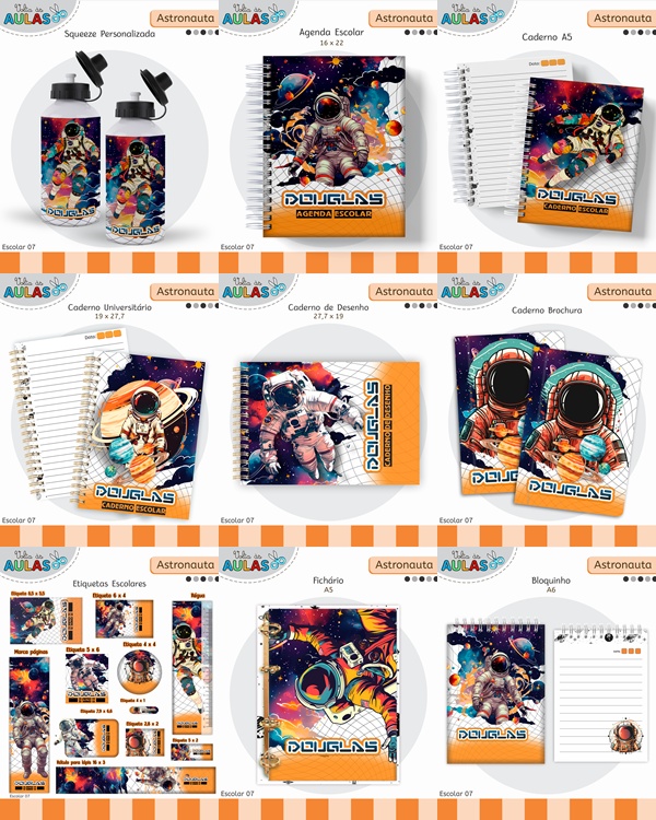 Arquivo Encadernação Escolar Astronauta 1