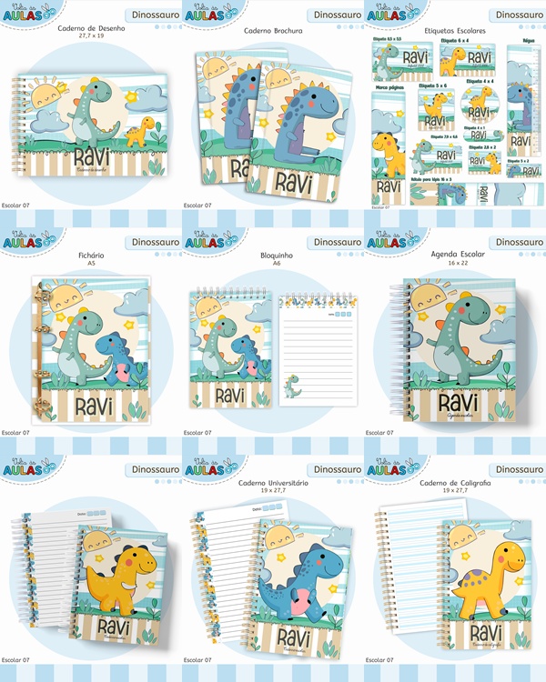 Arquivo Encadernação Escolar Dino 1