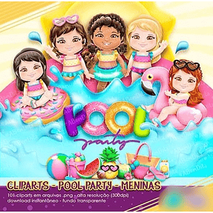 Arquivo Kit Digital Pool Party Meninas
